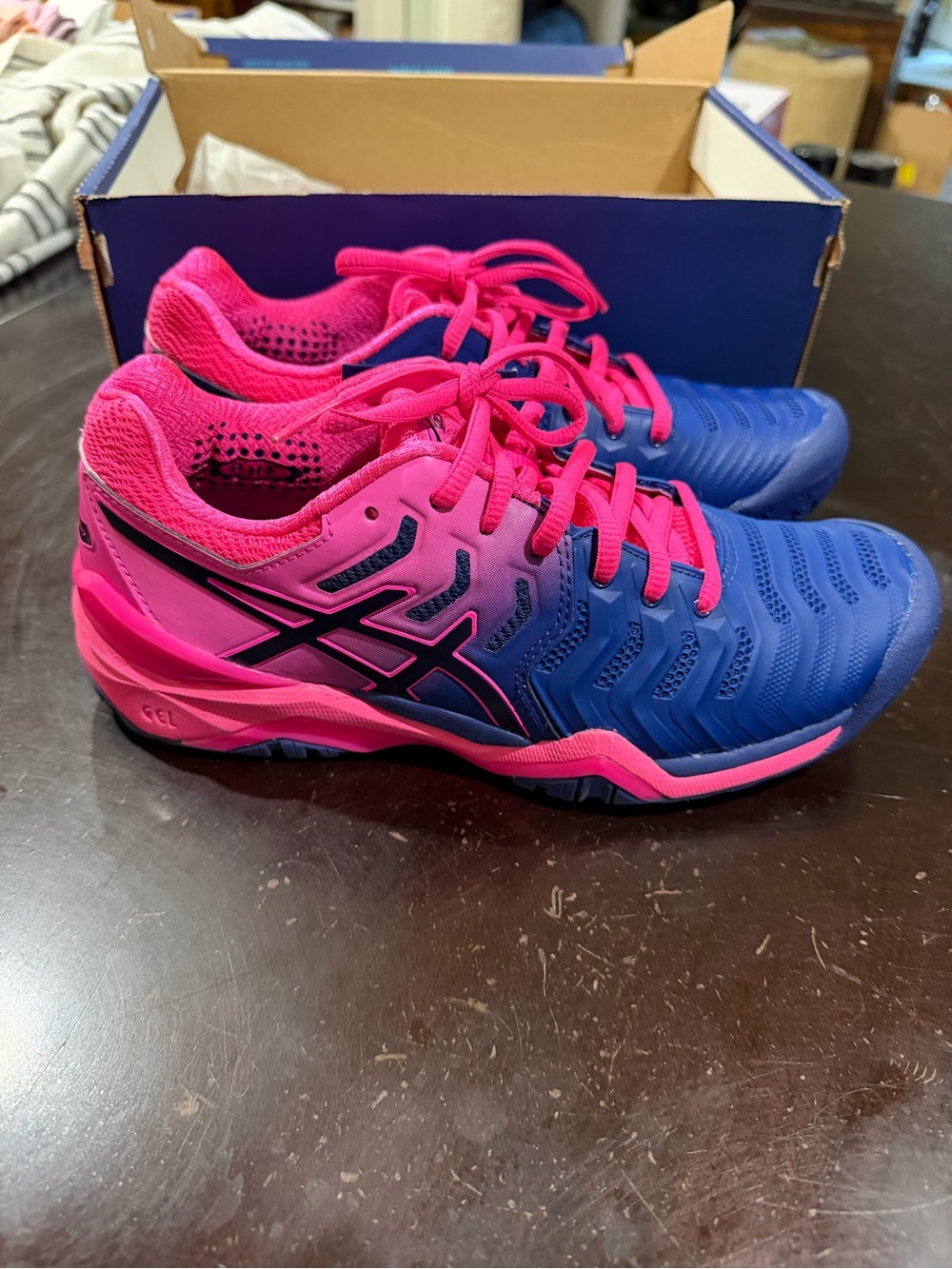 Asics Gel-Resolution 7 Women's Tennis Shoes E751Y-400 women’s Size 7 NEW
